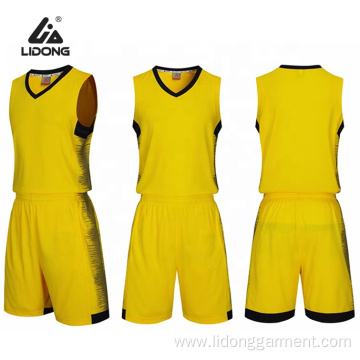 New Arrival Basketball Uniform Yellow Color Basketball Wear